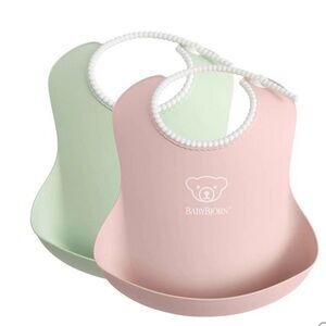 Baby Bjorn Baby Bibs 3 Pack Green Pink & Blue
